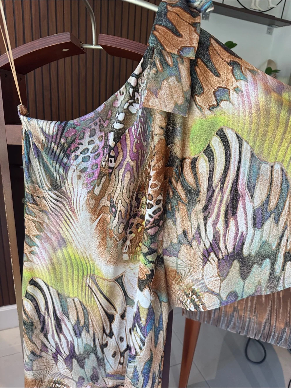 Cache One-Shoulder Abstract Print Ruched Mini Dress Size S - Picture 4 of 7